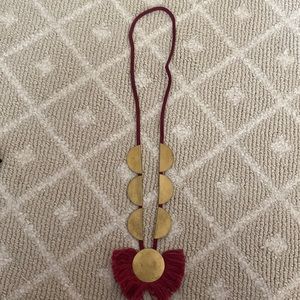 Free People brushed gold plated necklace